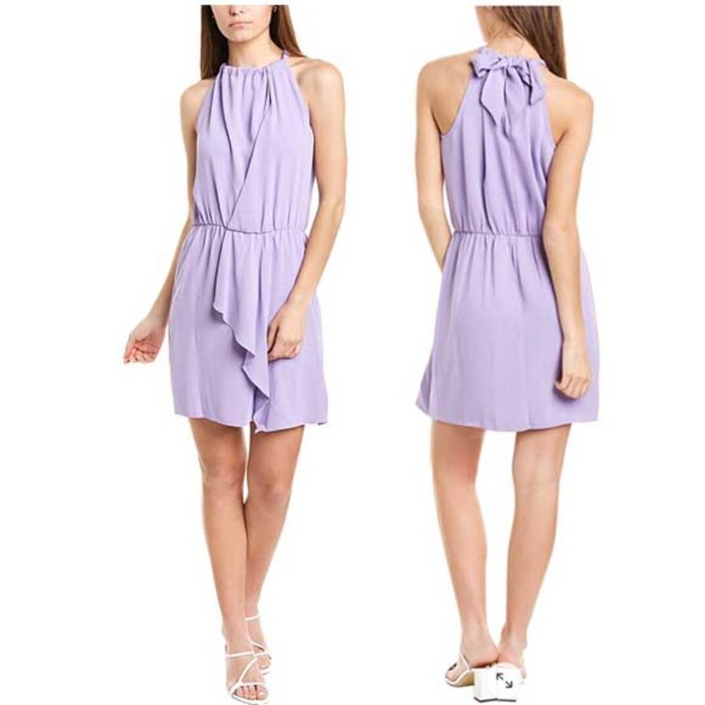 Trina Turk Kazan Mini Halter Dress in Lavender 10